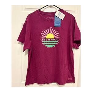 Life is good short sleeve crusher tee distressed NWT medium